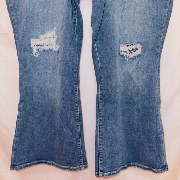 Slink Jeans Medium Wash Denim High Waisted Curvy Flare Leg Jeans size 24 - Picture 4 of 6
